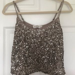 Abercrombie & Fitch Sequin Crop Top